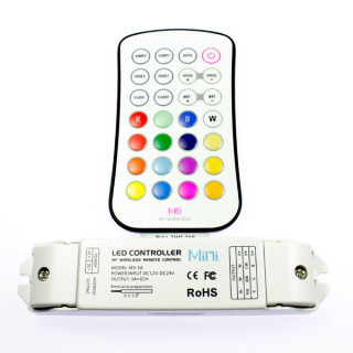 Contrôleur RGB radiofréquence avec télécommande boutons. Qualité premium