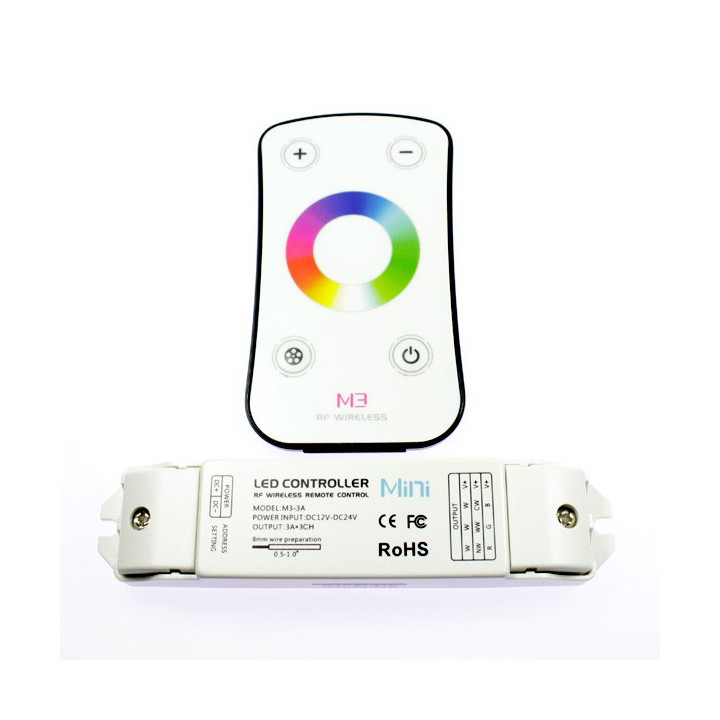 Radiofrequency RGB controller with touch remote control. Premium quality