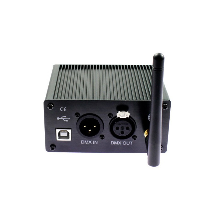 Wireless DMX transmitter with XLR3 and USB input