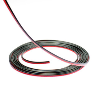 Câble électrique 2 fils pour ruban led mono couleur. Vendu au mètre