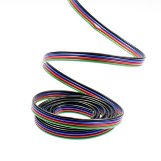 Câble électrique 4 fils pour ruban led RGB. Vendu au mètre